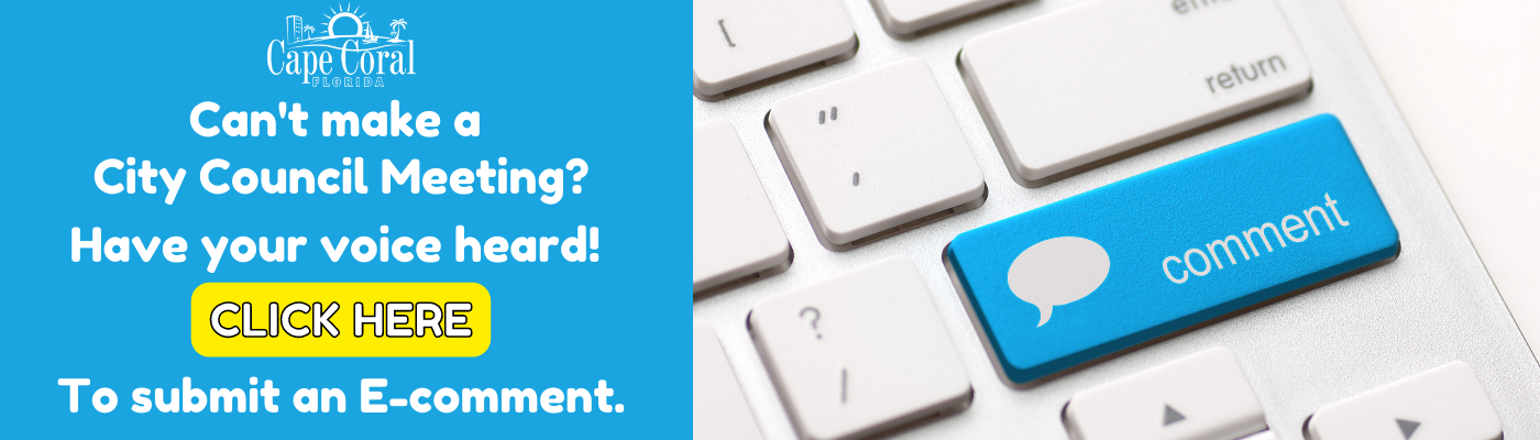 Can't make a city council meeting? Click here to make your voice heard with an e-comment